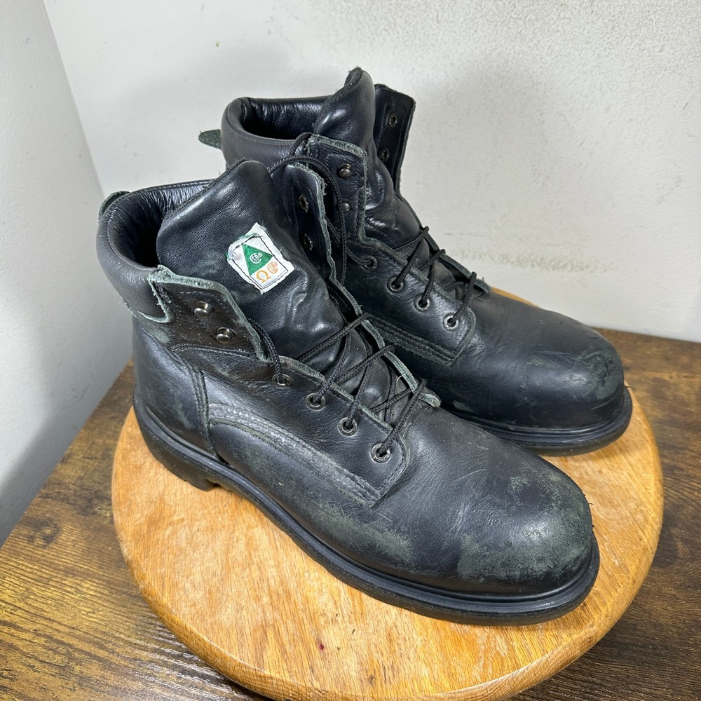 Red Wing 3507 Mens Black Leather Steel Toe EH PR Work Boots Made in USA 9.5 D